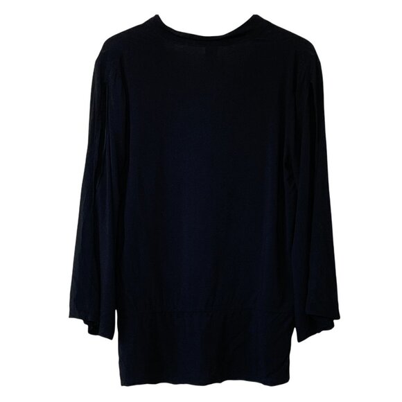 NEW XCVI Black Long Sleeve V Neck Tunic Sz. S - Picture 2 of 4